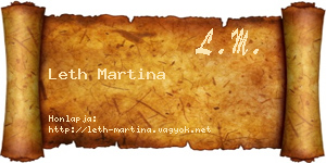 Leth Martina névjegykártya